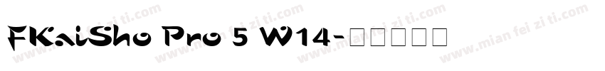 FKaiSho Pro 5 W14字体转换